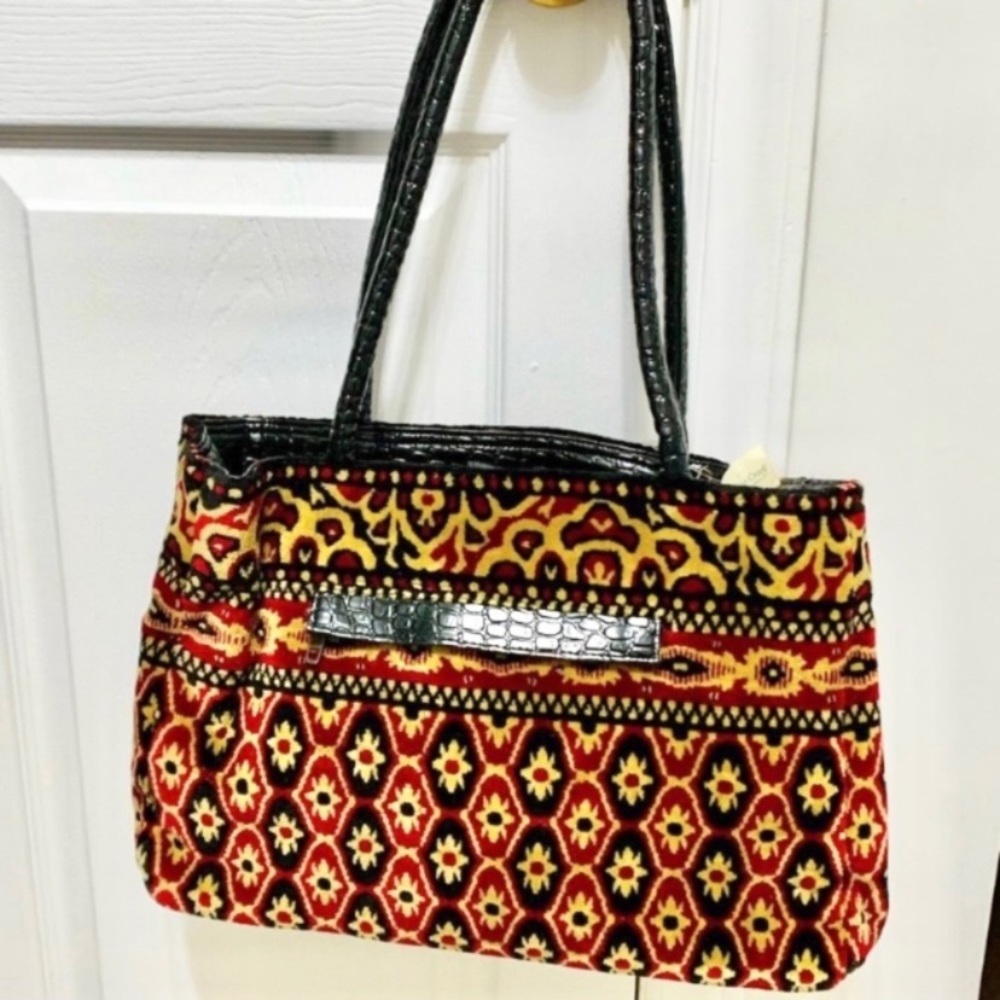 90s NEW Coldwater Creek Tapestry Large Tote Bag NWT